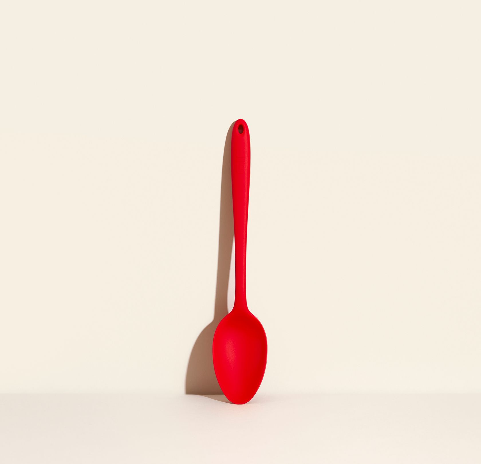 Red silicone serving spoon 